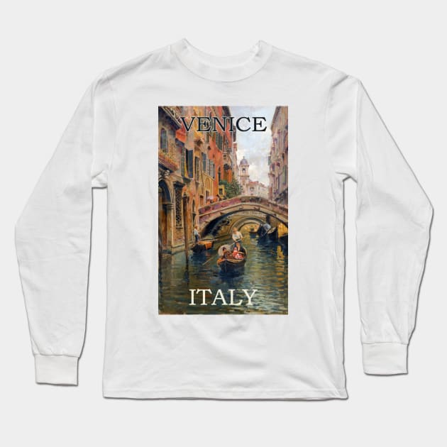 Venice Italy Poster Art Long Sleeve T-Shirt by TooplesArt